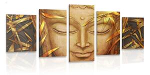 Quadri 5 pezzi – Buddha sorridente