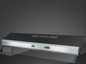 Smeg Cappa Cucina Aspirante Semi-integrata Larghezza 90 cm Classe E colore Inox/Nero - KSEC91XE3