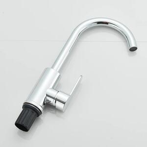 Rubinetto da cucina - Rubinetto per lavello - Orientabile a 360° - Bocca alta - Miscelatore monocomando - Acqua calda/fredda - Installazione a 1 foro - Cartuccia in Vetroceramica - Bianco