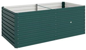Outsunny Fioriera rialzata galvanizzata rettangolare per esterno - fondo aperto - 160 x 80 x 60 cm, verde | Aosom Italy