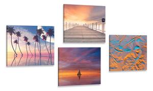 Set di quadri – Paesaggio marino in colori splendidi