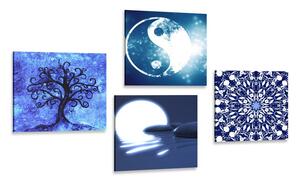 Set di quadri – Feng Shui in blu