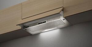Faber Cappa Cucina Aspirante Sottopensile Incasso Larghezza 90 cm Frontalino Estraibile (Pannellabile) colore Griglia grigio chiaro/acciaio - 315.0