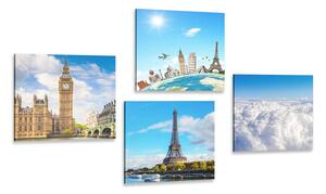 Set di quadri – Monumenti famosi del mondo