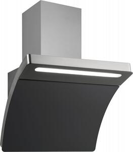 Silverline Cappa Cucina Aspirante/Filtrante a Parete Larghezza 80 cm Profondit 54 cm in Vetro/Inox colore Nero - 3433.8