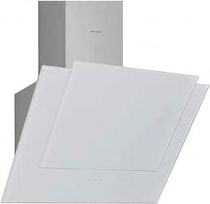 Silverline Cappa Cucina Aspirante/Filtrante a Parete Larghezza 90 cm Profondit 40 cm in Vetro colore Bianco - 3424 W.9