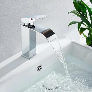 Rubinetto per lavabo - Miscelatore da lavabo - Montaggio a vista - Monocomando - Acqua calda/fredda - Acciaio inossidabile 304 - Cartuccia in Vetroceramica - Cromo - Rosso bordeaux