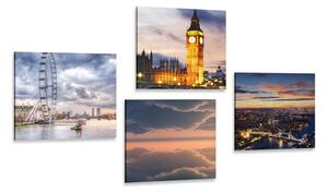 Set di quadri – Londra romantica di notte