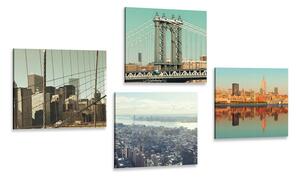 Set di quadri – Vista sulla città di New York