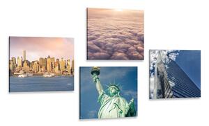 Set di quadri – New York in colori unici