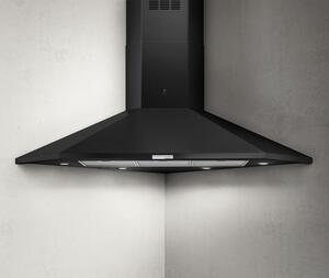 Elica Cappa Cucina Filtrante ad Angolo Larghezza 100 cm Classe A colore Nero - PRF0127462A ACUTA BL/F/100