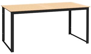 Outsunny Tavolo da giardino per 6 persone 160 x 80 cm Resistente alle intemperie Tavolo da balcone con piano a doghe, tavolo buffet outdoor Teak | Aosom Italy
