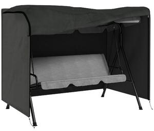Outsunny Copertura per dondolo da giardino, copertura per dondolo Hollywood, telo protettivo, impermeabile, 205 x 124 x 164 cm, Grigio scuro | Aosom Italy