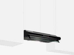 Glem Gas Cappa Cucina Filtrante Sottopensile Incasso Larghezza 60 cm con frontalino in vetro colore Nero - GHC631BK