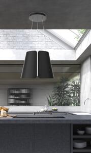 Faber Cappa Cucina Isola Larghezza 43 Cm Cappa Sospesa con luce LED colore Nero Opaco - 345.0612.337