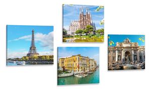 Set di quadri – Monumenti storici in colori splendidi