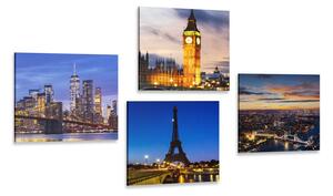 Set di quadri – Città notturne