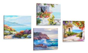 Set di quadri – Paesaggio marino in imitazione di pittura