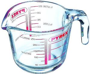 Pyrex Caraffa Graduata 250 ml colore Trasparente e Rosso - 259B000 7066