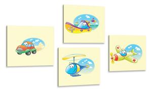Set di quadri – Mezzi di trasporto adorabili