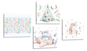 Set di quadri – Per bambini in colori pastello