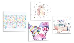 Set di quadri – Per bambini in colori pastello