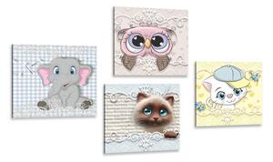 Set di quadri – Animali in versione per bambini