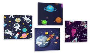 Set di quadri – Mondo cosmico