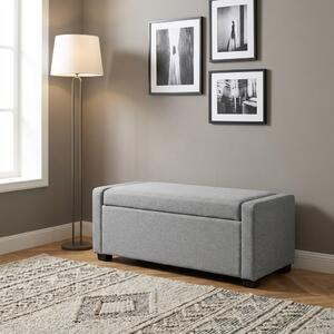DecHome Cassapanca in Tessuto Panca contenitore Dimensioni 120x50x44 cm colore Grigio