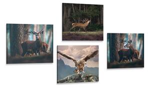 Set di quadri – Bellezza degli animali del bosco