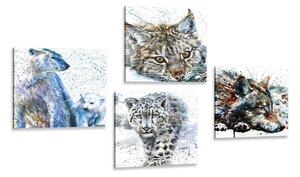 Set di quadri – Animali in interessante versione acquerello