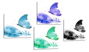 Set di quadri – Farfalle colorate