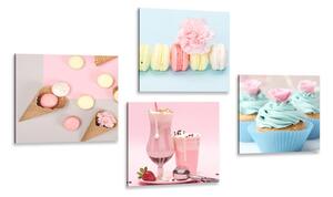 Set di quadri – Dolce prelibatezza con bevanda
