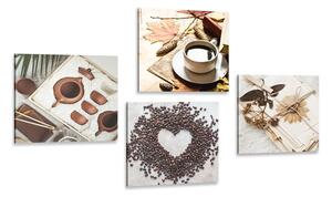 Set di quadri – Natura morta di caffè