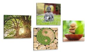 Set di quadri – Feng Shui in verde