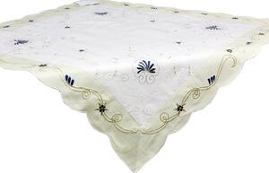 Elite Centrotavola Natalizio Tovaglia Natalizia Ricamata per Tavolo 90x90 cm colore Bianco - FLH3735