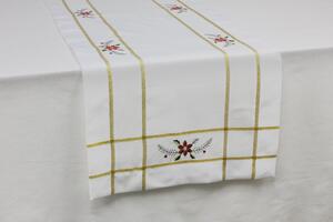 Blanco Raya Centrotavola Natalizio Runner Tavola Ricamato 40x110 cm colore Bianco - 3432