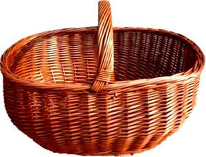Xtra Cesta Portalegna Europa cm 55x37 h. 28 in Vimini - willow basket