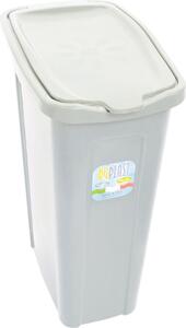 DUPLAST Cesto Portabiancheria 35 Litri Slim in Plastica colore Bianco 6 Pezzi - 7591
