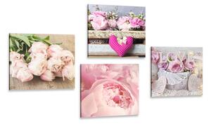 Set di quadri – Fiori in stile vintage