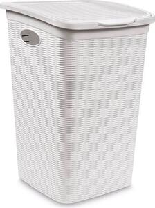 STEFANPLAST Cesto Portabiancheria 36 Litri dimensioni 28,5 x 39 x 54,5 cm Plastica Bianco - 30500 Elegance