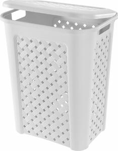 Tontarelli Cesto Portabiancheria 50 Litri dimensioni 43 x 33 x 55 cm Plastica Bianco - 8105408112 Arianna