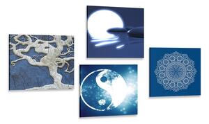 Set di quadri – Feng Shui in blu