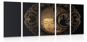 Quadri 5 pezzi – Forza armoniosa del Buddha