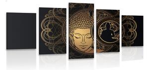 Quadri 5 pezzi – Forza armoniosa del Buddha