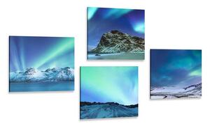Set di quadri – Bellezza dell'aurora boreale
