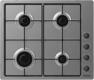 Candy CHW6LBX Piano Cottura 4 Fuochi a Gas 60 cm colore Inox