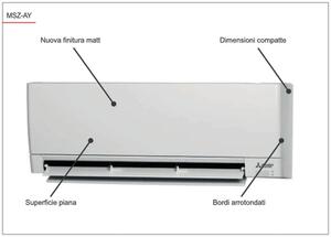 MITSUBISHI Climatizzatore Dual Split Inverter 9000 + 9000 Btu Condizionatore con Pompa di Calore Classe A++/A Gas R32 Wifi (Unit Interna + Unit E