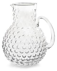 Brocca Bubble in vetro bocciardato trasparente lt 2,3