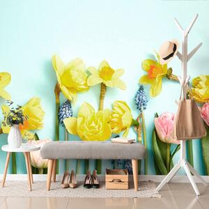Carta da parati – Composizione floreale primaverile